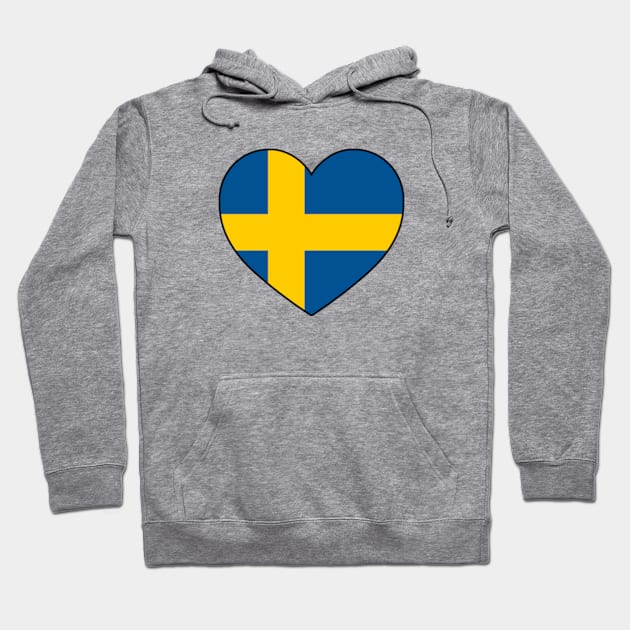 Heart - Sweden Hoodie by Tridaak